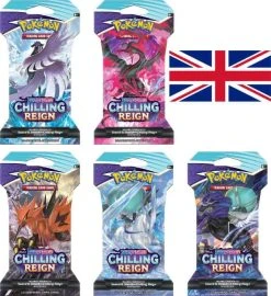 The Pokemon Company International Pokemon Chilling Reign - Sleeved Booster - Alle 5 Artworks ENGLISCH