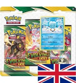 The Pokemon Company International Pokemon Evolving Skies - 3-Pack-Blister Eiscue ENGLISCH
