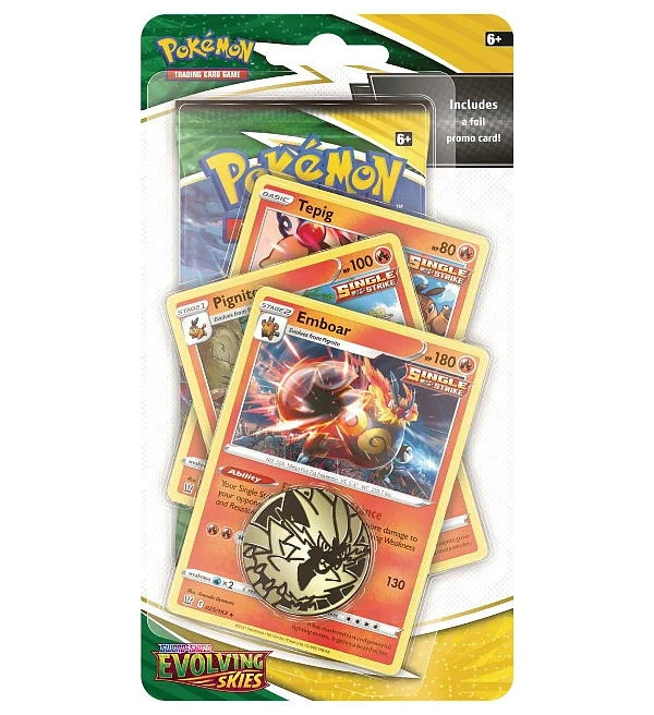The Pokemon Company International Pokemon Evolving Skies - Premium Checklane Blister Emboar (EN) 1 The Pokemon Company International Pokemon Evolving Skies - Premium Checklane Blister Emboar (EN)