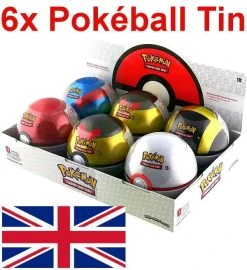 The Pokemon Company International Pokémon Pokeball Tin Spring 2021 Display (EN) - 6 Tins (=18 Booster)
