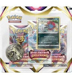The Pokemon Company International Pokemon Schwert & Schild - Verlorener Ursprung - 3-Pack-Blister Snibunna