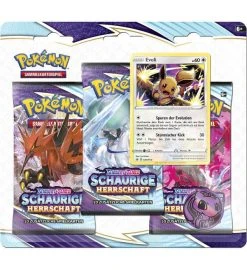 The Pokemon Company International Pokemon Schwert & Schild - Schaurige Herrschaft - 3-Pack-Blister Evoli