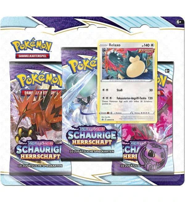 The Pokemon Company International Pokemon Schwert & Schild - Schaurige Herrschaft - 3-Pack-Blister Relaxo 1 The Pokemon Company International Pokemon Schwert & Schild - Schaurige Herrschaft - 3-Pack-Blister Relaxo