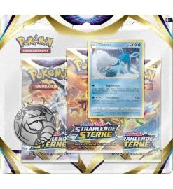 The Pokemon Company International Pokemon Schwert & Schild - Strahlende Sterne - 3-Pack-Blister Glaziola