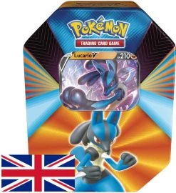 The Pokemon Company International Pokemon Tin Box #92 Lucario-V 2021 (ENGLISH)