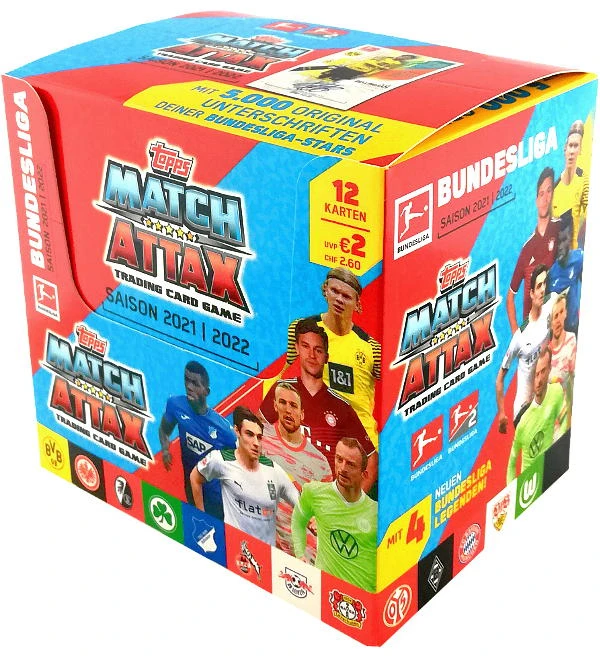 Topps Bundesliga Match Attax 2021/22 - Display Mit 36 Tüten 1 Topps Bundesliga Match Attax 2021/22 - Display Mit 36 Tüten