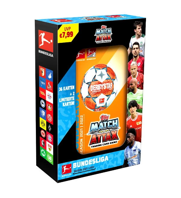 Topps Bundesliga Match Attax 2021/22 - Mini-Tin Mit 38 Karten 1 Topps Bundesliga Match Attax 2021/22 - Mini-Tin Mit 38 Karten