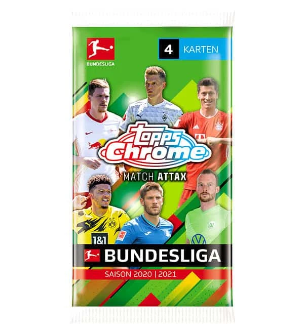 Topps Bundesliga Match Attax CHROME 2020/21 - Display Mit 18 Tüten 1 Topps Bundesliga Match Attax CHROME 2020/21 - Display Mit 18 Tüten