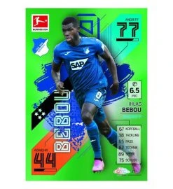 Topps Bundesliga Match Attax CHROME 2021/22 - Display Mit 18 Tüten -Spielkarten Shop topps bundesliga match attax chrome 2021 2022 bebou parallel