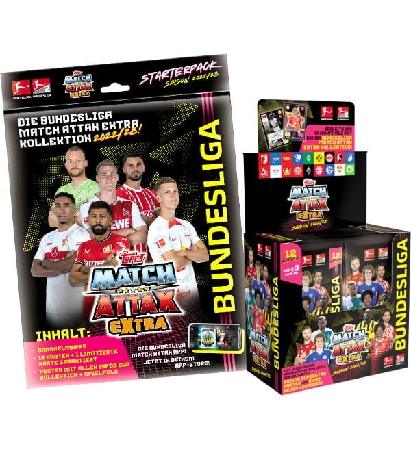 Topps Bundesliga Match Attax EXTRA 2022/23 - Starterpack + Display 1 Topps Bundesliga Match Attax EXTRA 2022/23 - Starterpack + Display