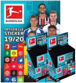 Topps Bundesliga Sticker 2019/2020 - Album + 2 Displays