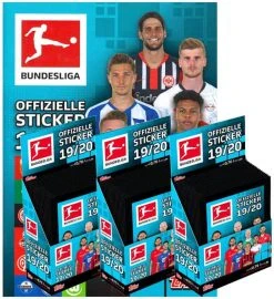 Topps Bundesliga Sticker 2019/2020 - Album + 3 Displays