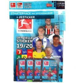 Topps Bundesliga Sticker 2019/2020 Starterpack - Album + 4 Tüten