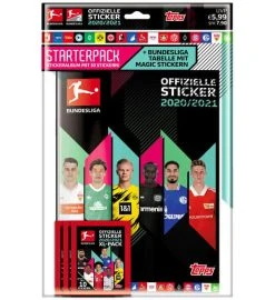 Topps Bundesliga Sticker 2020/2021 - Starterpack - Album + 30 Sticker