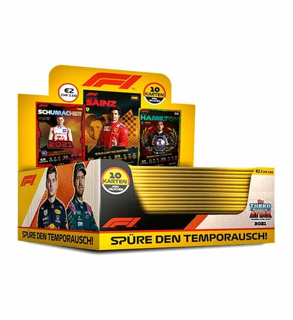 Topps Formula 1 Turbo Attax 2021 Trading Cards - Display Mit 24 Tüten 1 Topps Formula 1 Turbo Attax 2021 Trading Cards - Display Mit 24 Tüten